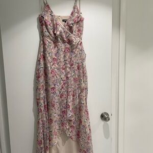 Elegant Floral Pink Dress from Express